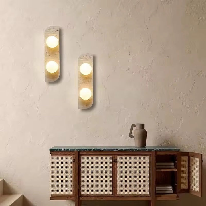 3 Sizes of Globe Wall Light in Marble Finish
