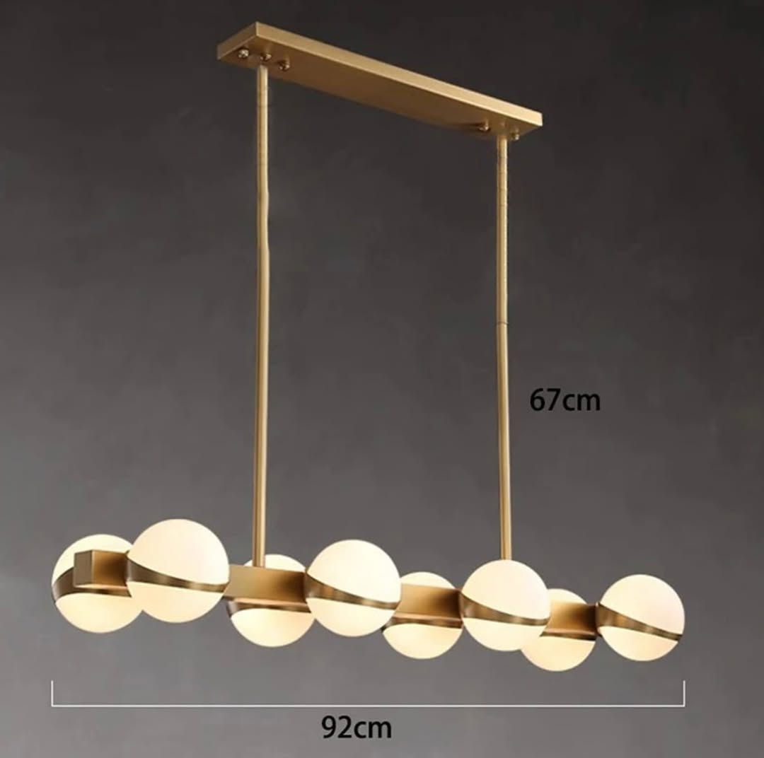 Modern Circular Chandelier with Globe Glass Shades