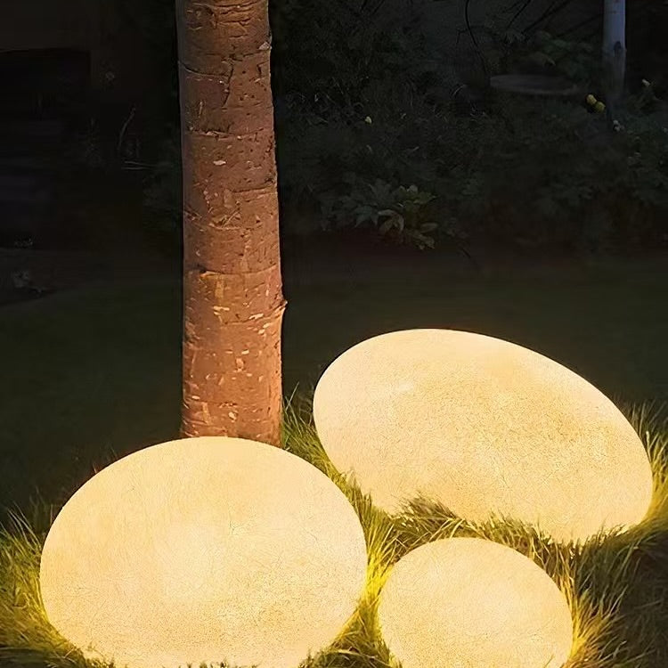 Outdoor LED Pebble Lights - Waterproof Garden Decor