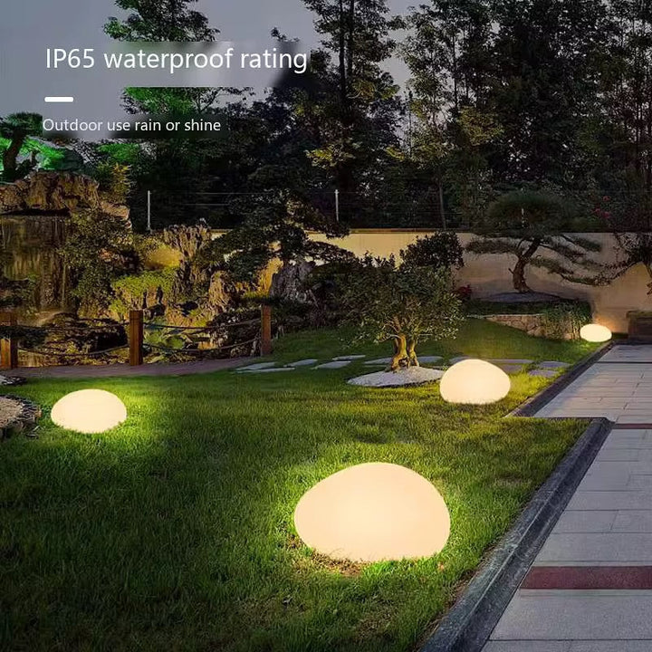 Outdoor LED Pebble Lights - Waterproof Garden Decor