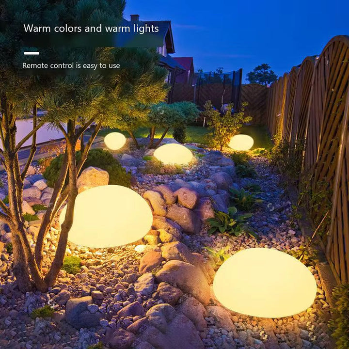 Outdoor LED Pebble Lights - Waterproof Garden Decor