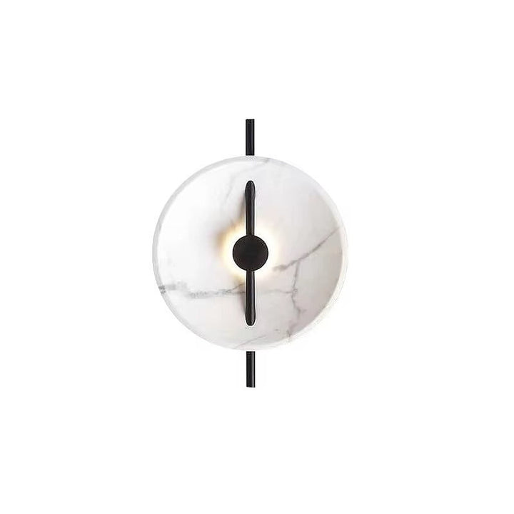Contemporary Marble Wall Light with Linear Accent