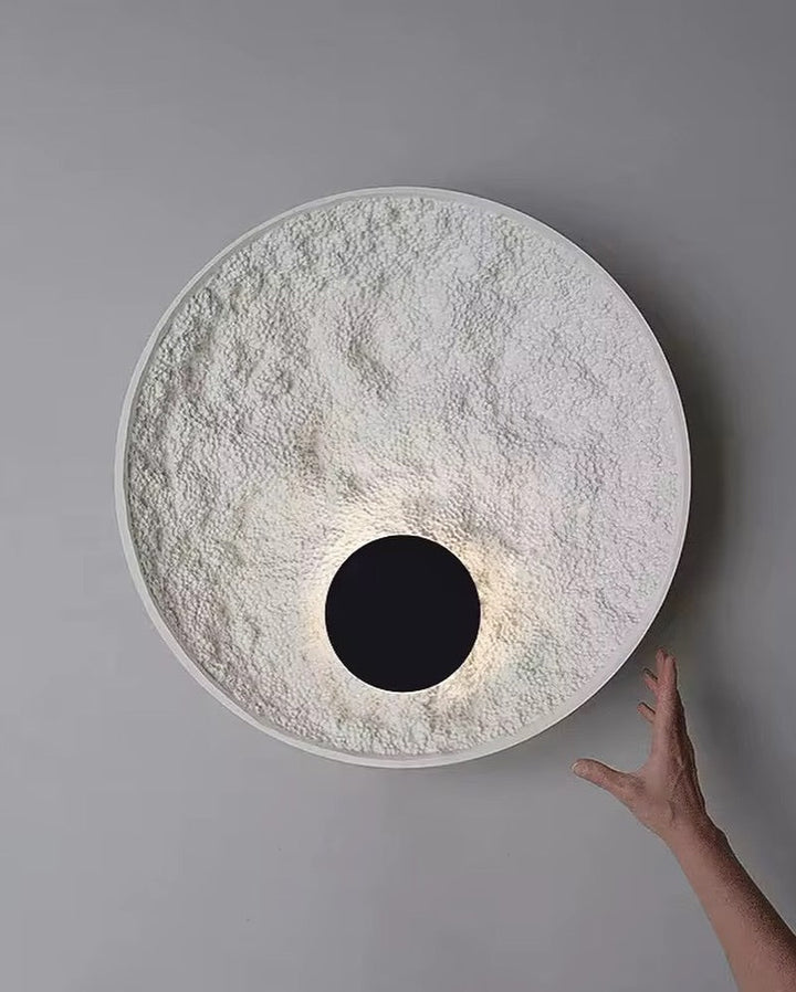 Modern Eclipse Wall Light - Artistic Textured Finish