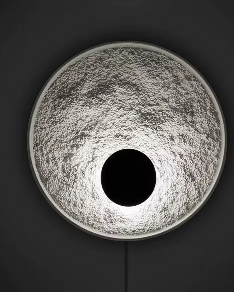 Modern Eclipse Wall Light - Artistic Textured Finish
