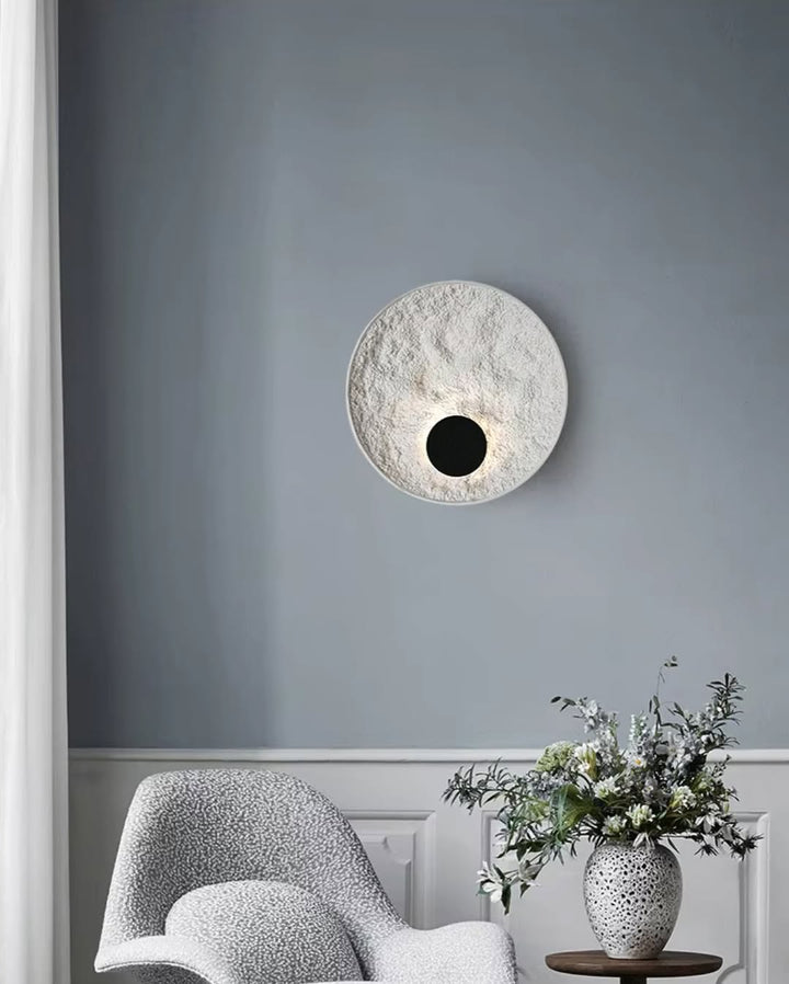 Modern Eclipse Wall Light - Artistic Textured Finish