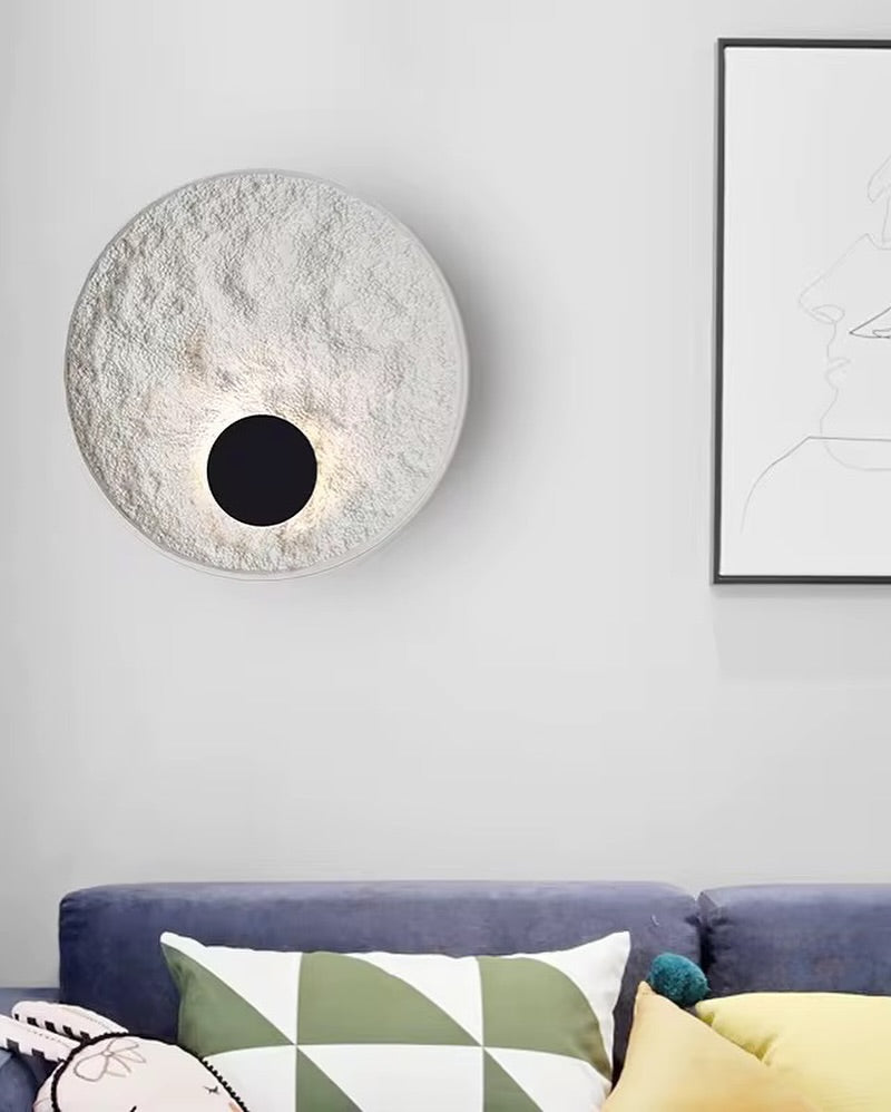 Modern Eclipse Wall Light - Artistic Textured Finish