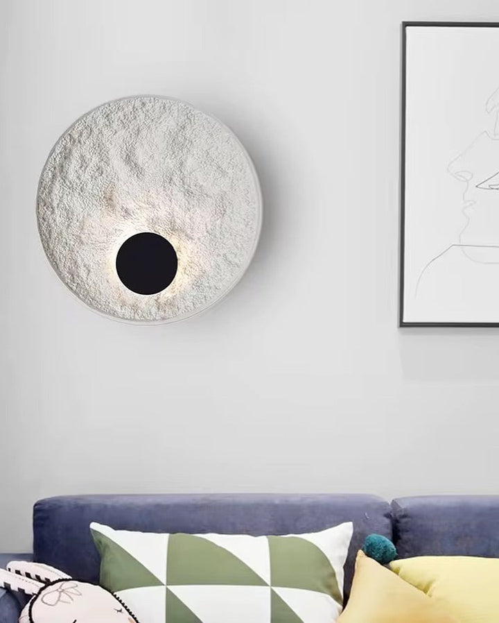 Modern Eclipse Wall Light - Artistic Textured Finish