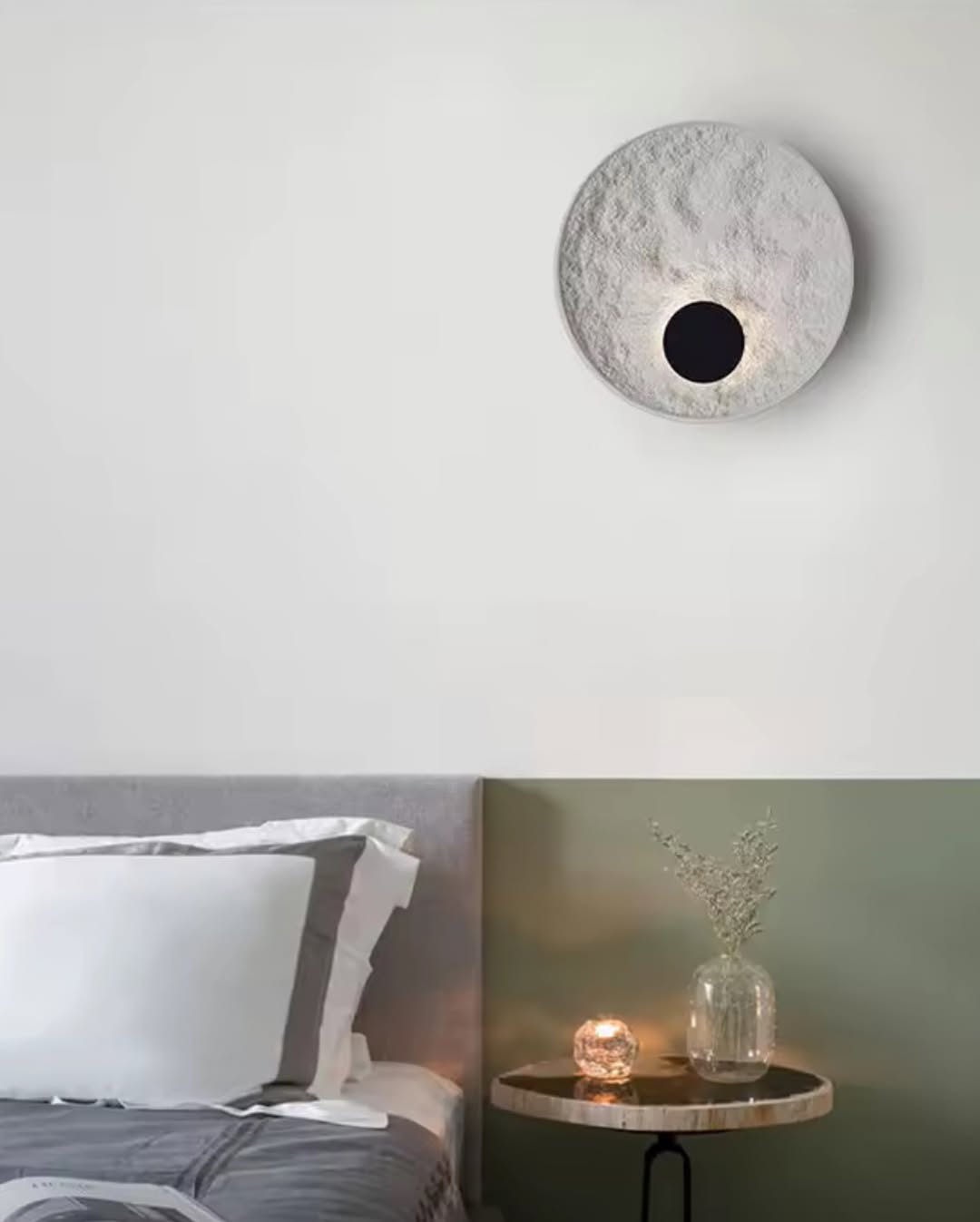 Modern Eclipse Wall Light - Artistic Textured Finish