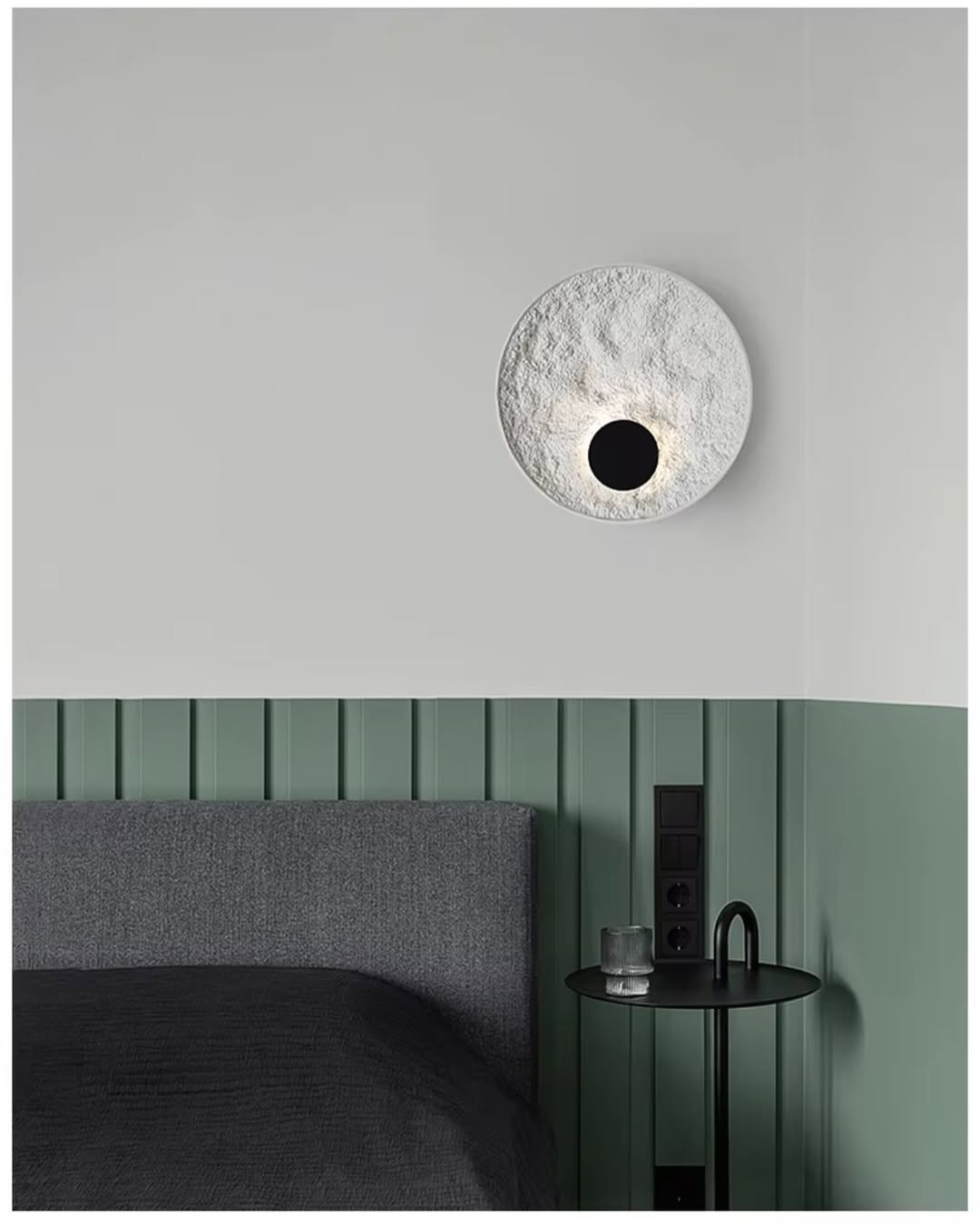 Modern Eclipse Wall Light - Artistic Textured Finish
