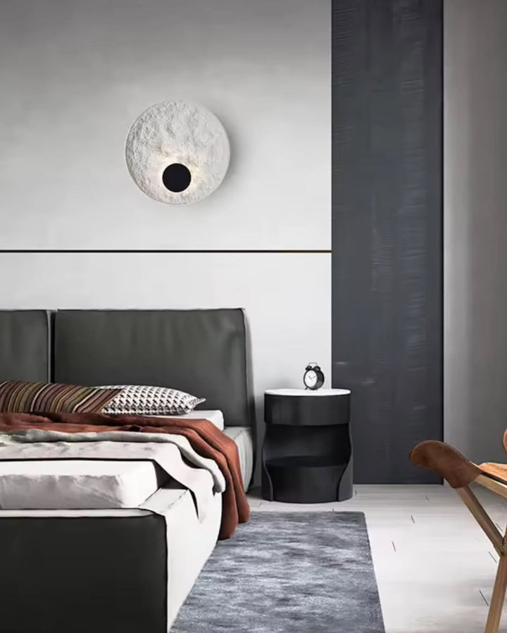 Modern Eclipse Wall Light - Artistic Textured Finish