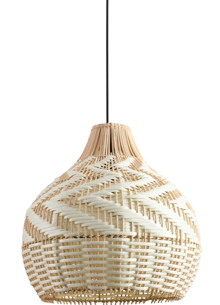 Bohemian Woven bamboo rattan Pendant Light with Natural Rattan Shade