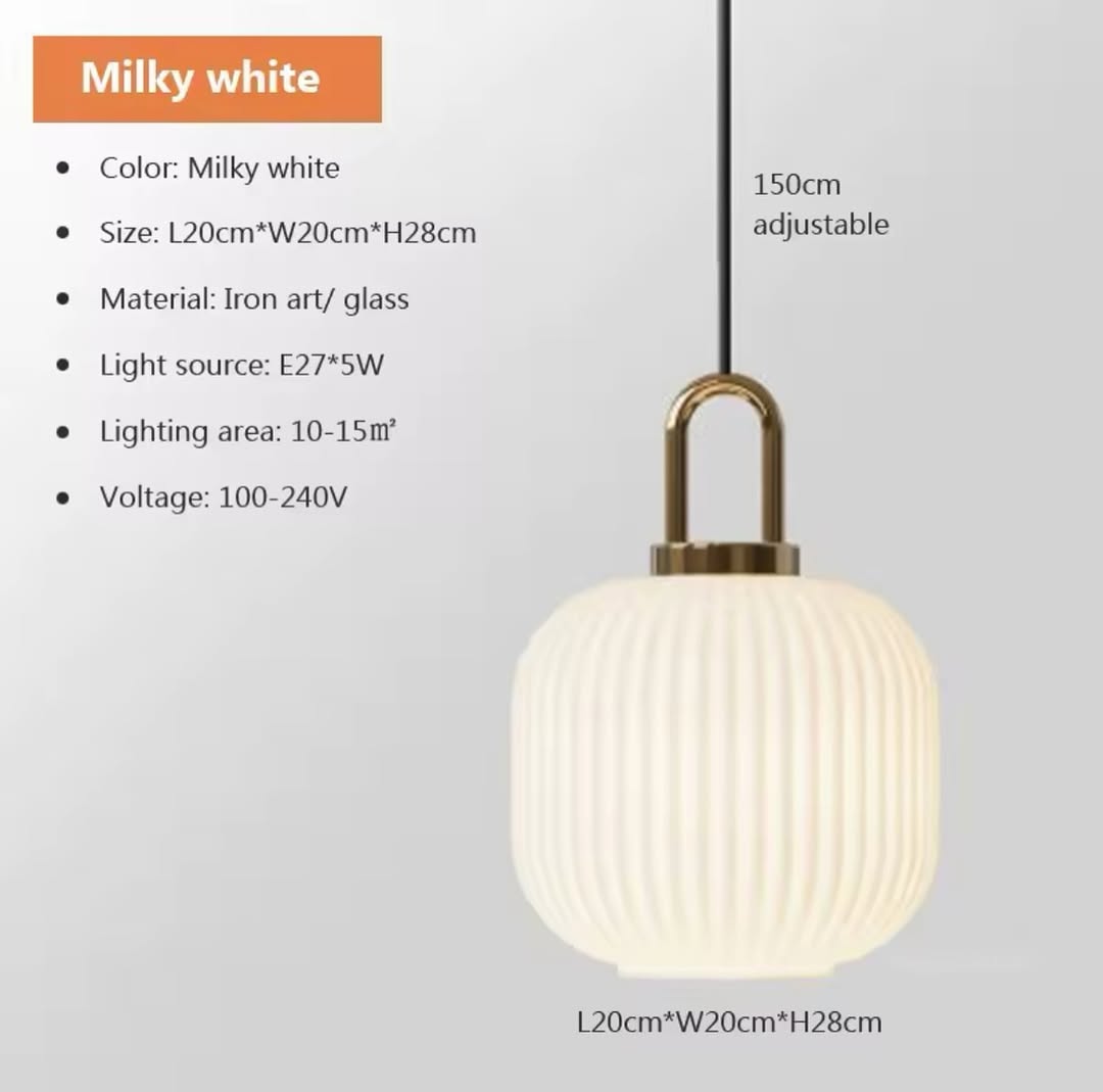 Modern Ribbed Glass Pendant Lights