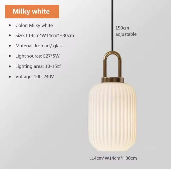 Modern Ribbed Glass Pendant Lights