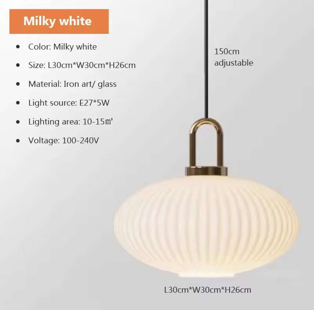 Modern Ribbed Glass Pendant Lights
