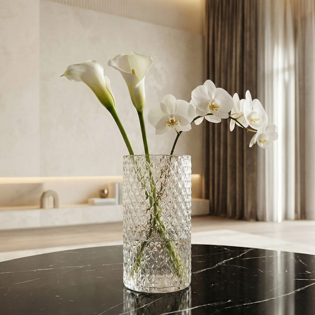 Cil Handmade Cylindrical Glass Vase 20 cm