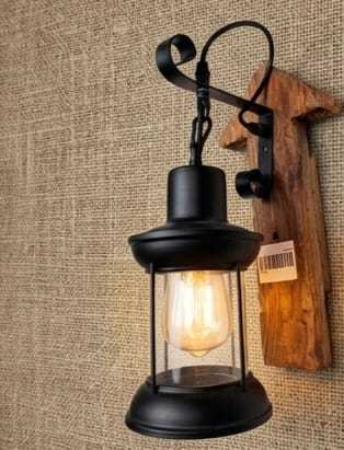Rustic Wood Wall Sconce - Rustic
