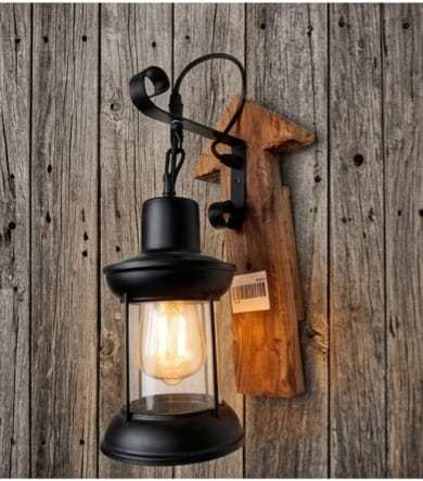 Rustic Wood Wall Sconce - Rustic