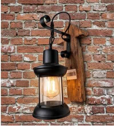 Rustic Wood Wall Sconce - Rustic