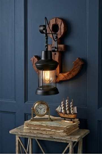 Anchor Wood Wall Sconce  - Rustic