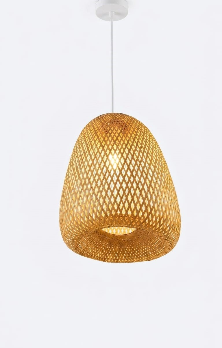 Bamboo Woven Pendant Light