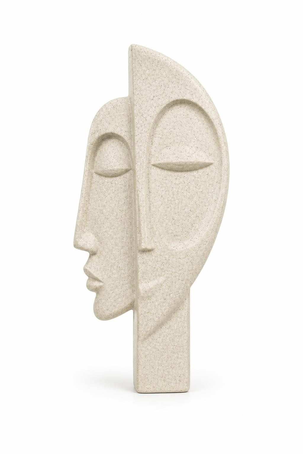Abstract Two-Face Sculpture