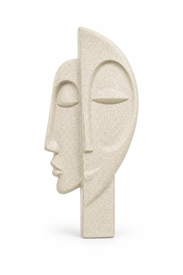 Abstract Two-Face Sculpture