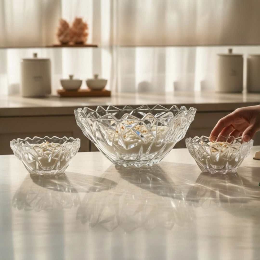Atlantic Crystal Bowl Set - 7 Pieces (3600ml Total)