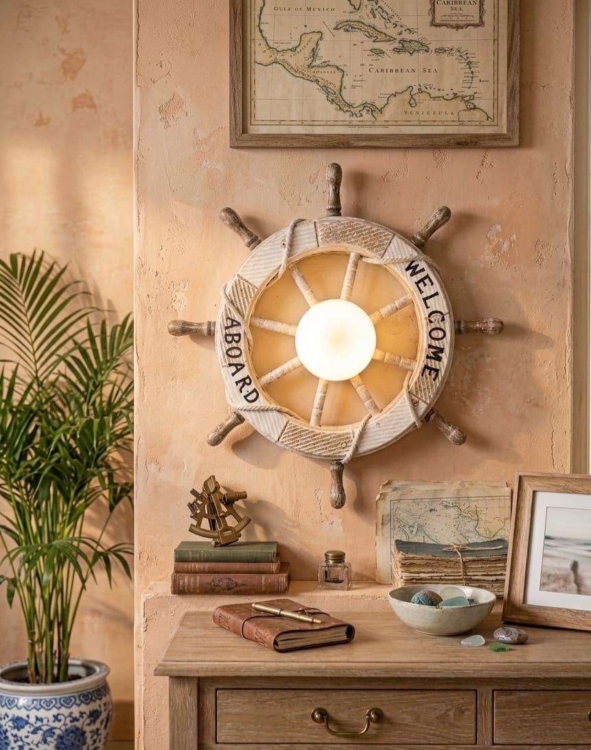 Nautical Ship Wheel Wall Decor