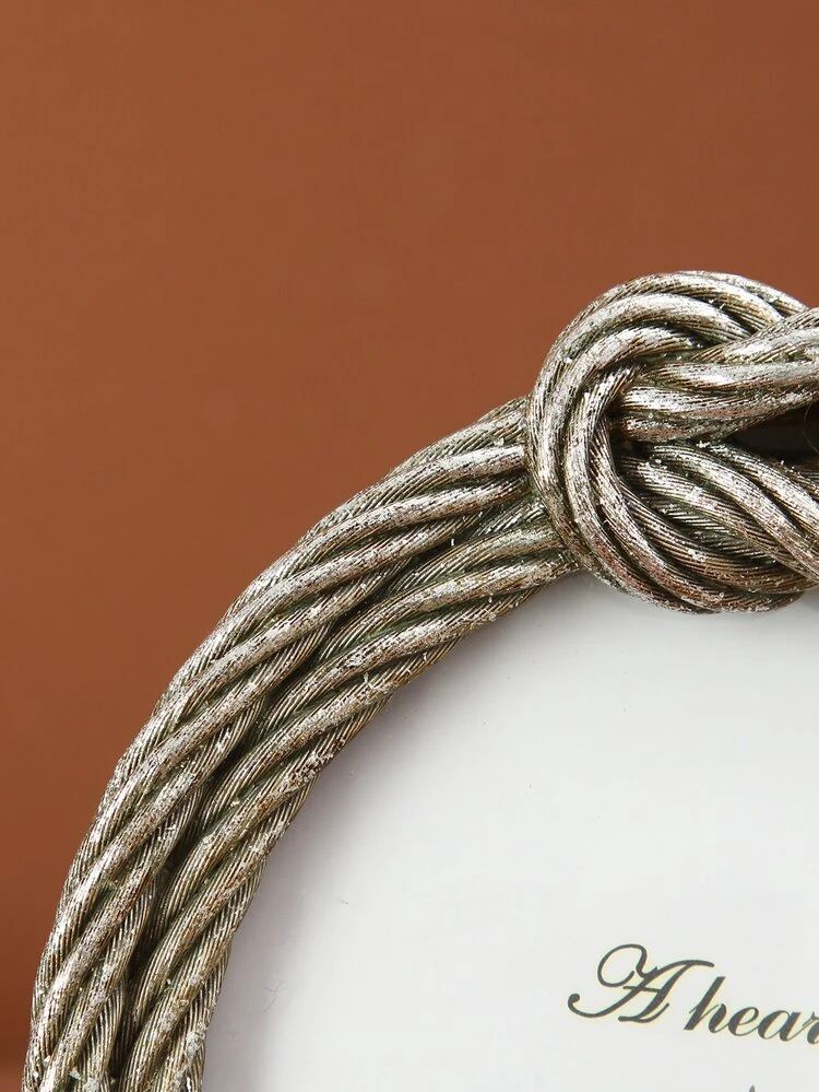Round & rectangle Silve Rope Photo Frame