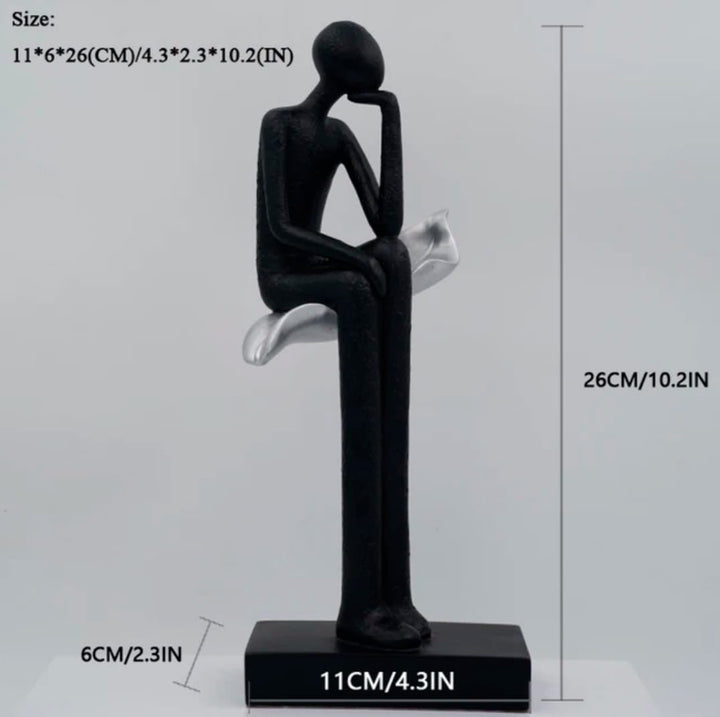 Abstract Thinking Figure Sculpture