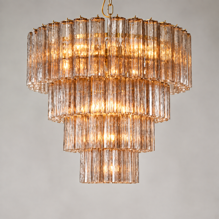Luxury Tiered Smoked Glass Chandelier