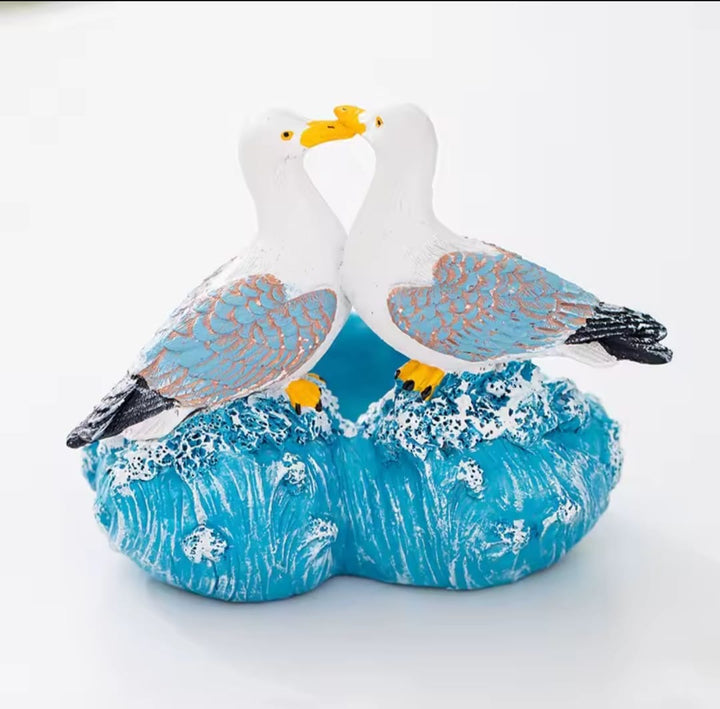 Seagull Couple Decorative Figurine