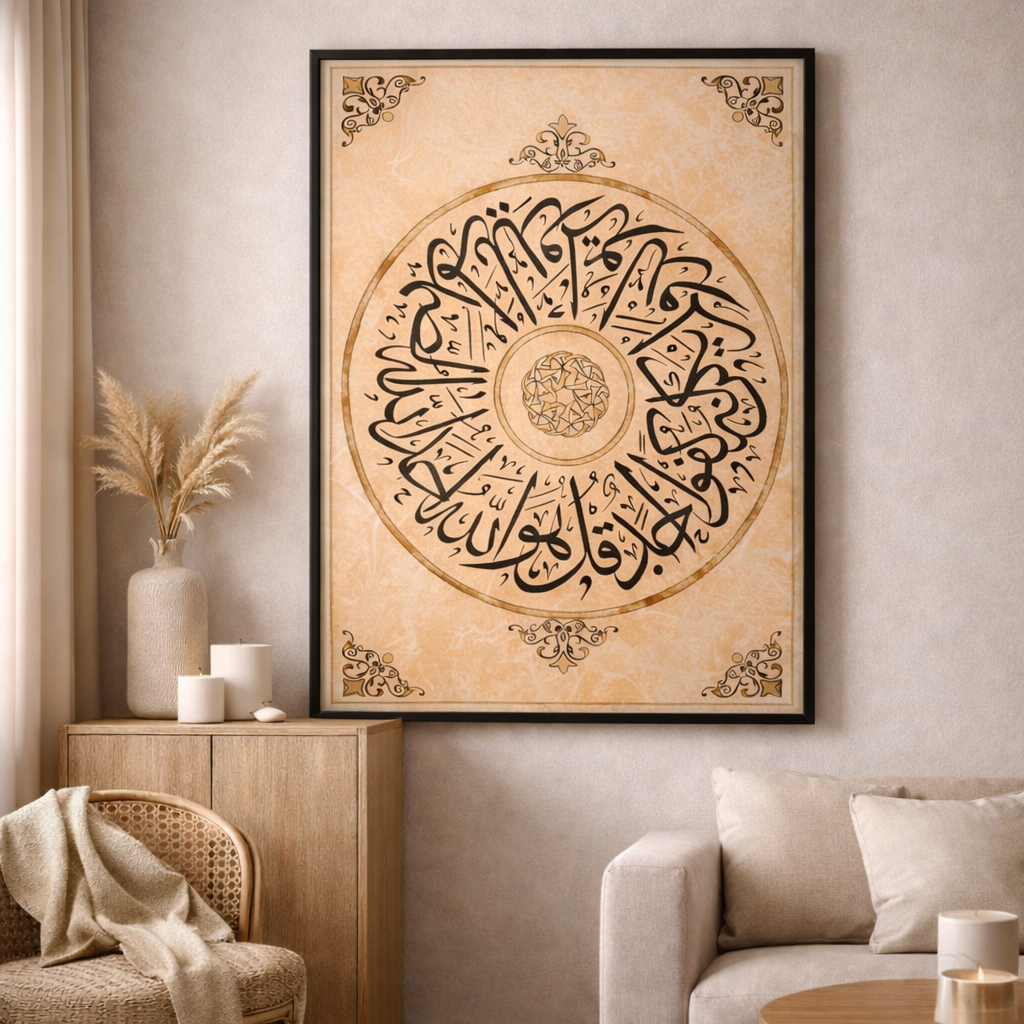 Islamic Arabic Calligraphy Mandala Canvas