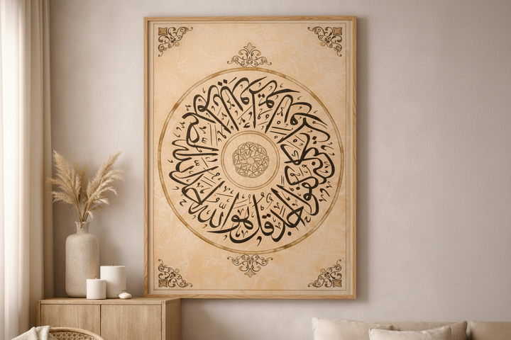 Islamic Arabic Calligraphy Mandala Canvas