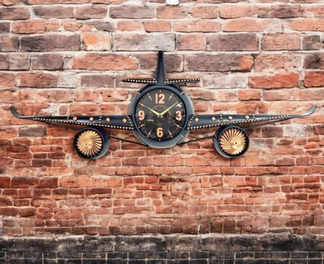 Industrial Gauge-Style Round Wall Clock