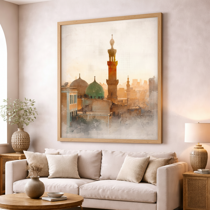 City Mosque Skyline Canvas