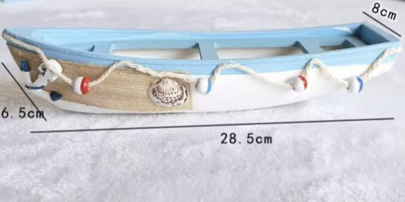 Nautical Wooden Boats Decor Set of 2