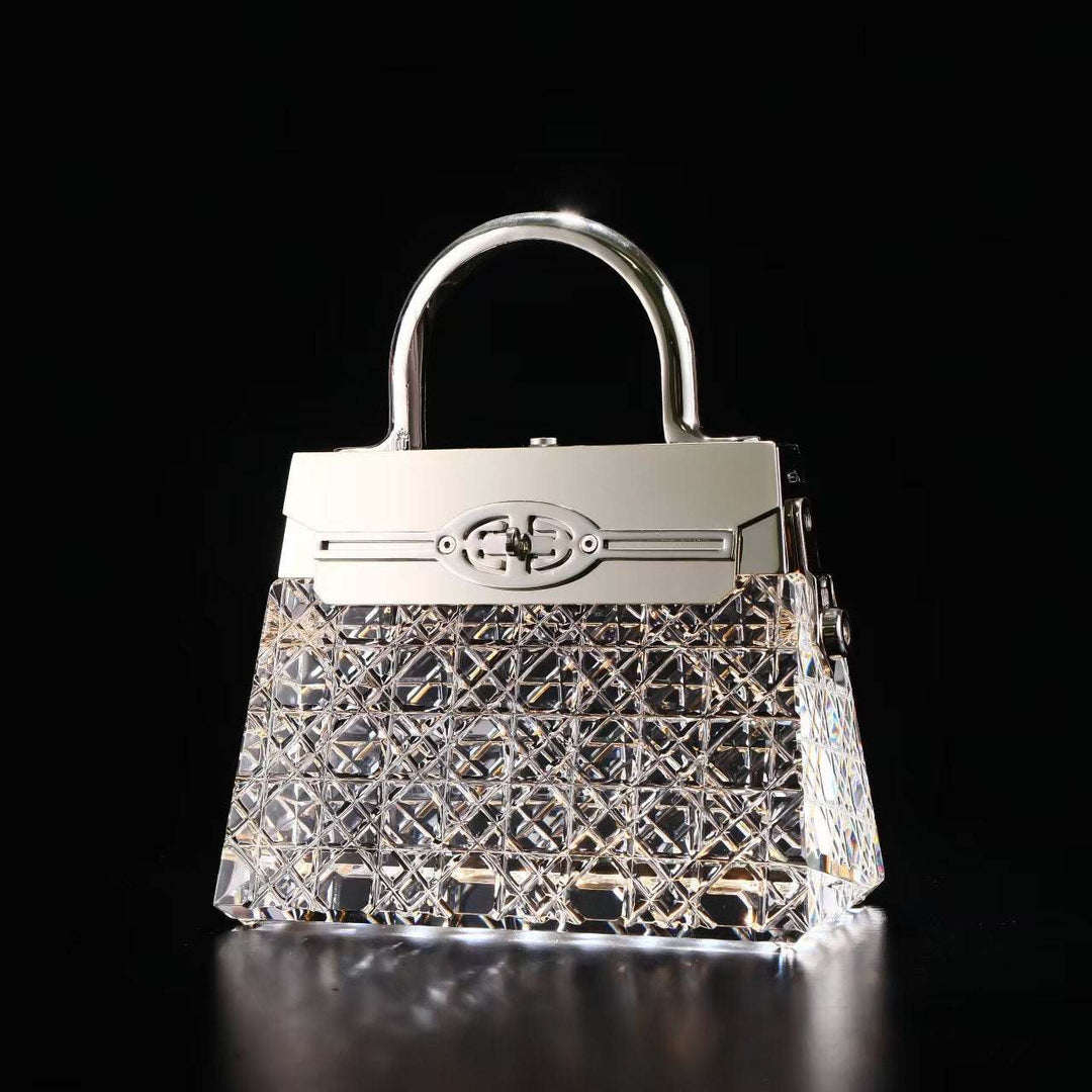 Crystal Handbag Accent Rechargeable Lamp