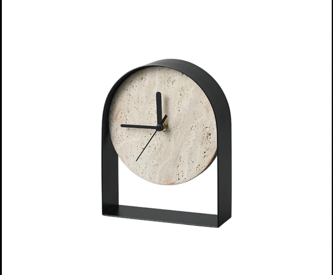 Minimalist Stone Face Table Clock