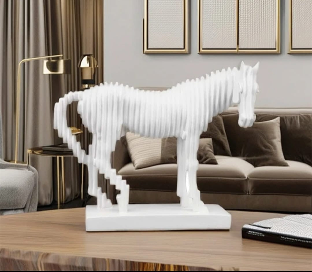 Modern Layered Horse Sculpture