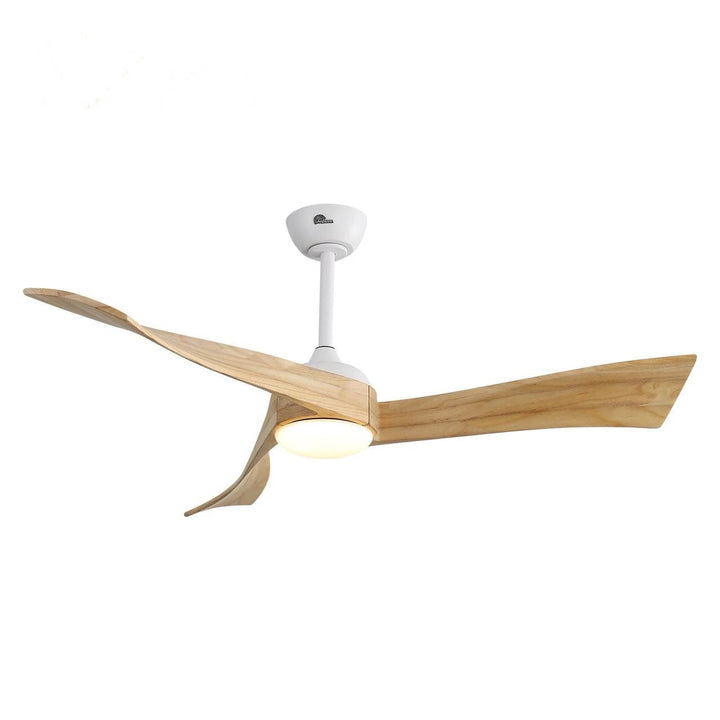 Modern Ceiling Fan with Wooden Blades and LED Light