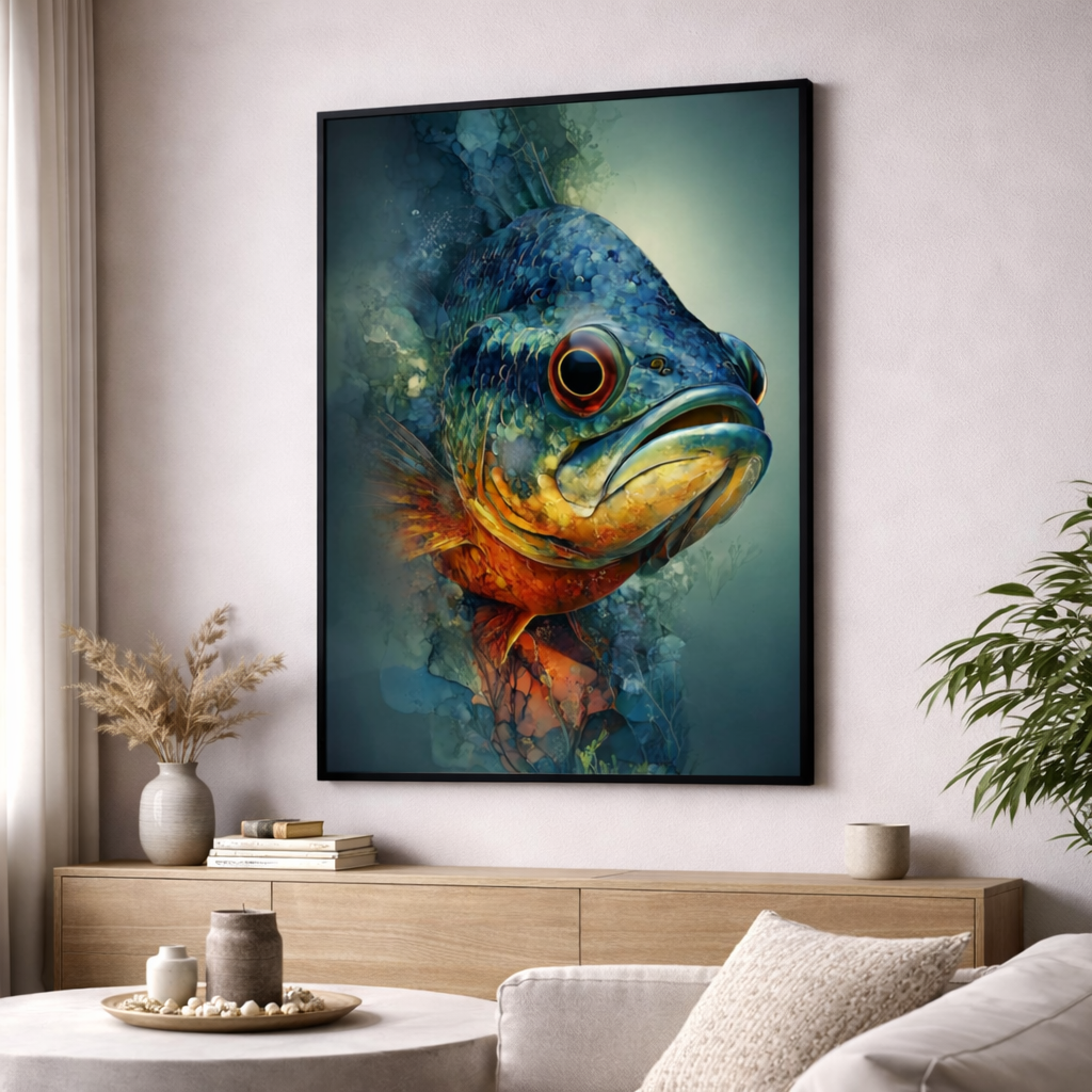 Colorful Fish Portrait Canvas