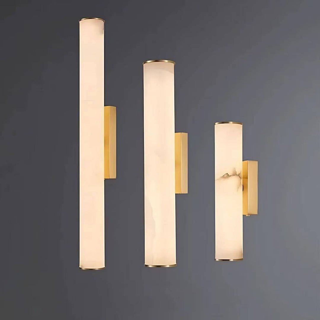 Modern Gold Marble effect Tube Wall Light