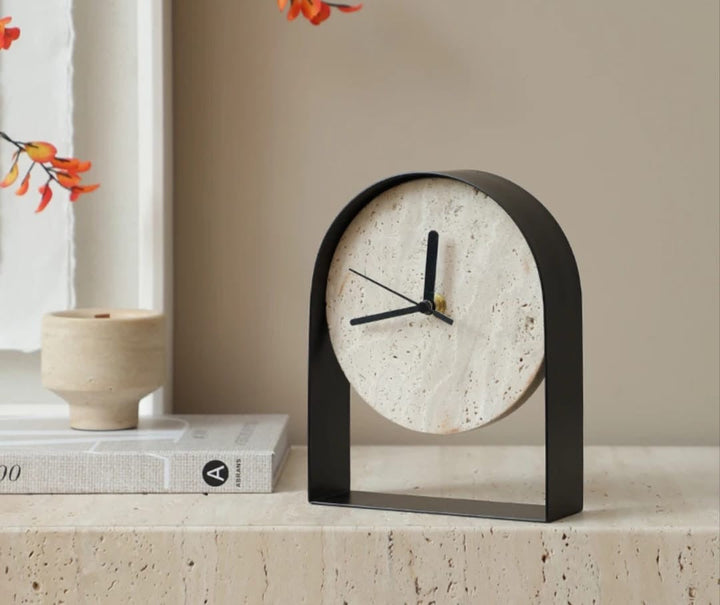 Minimalist Stone Face Table Clock