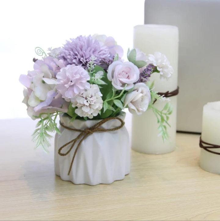 Artificial Hydrangea Plant in Ceramic Pot