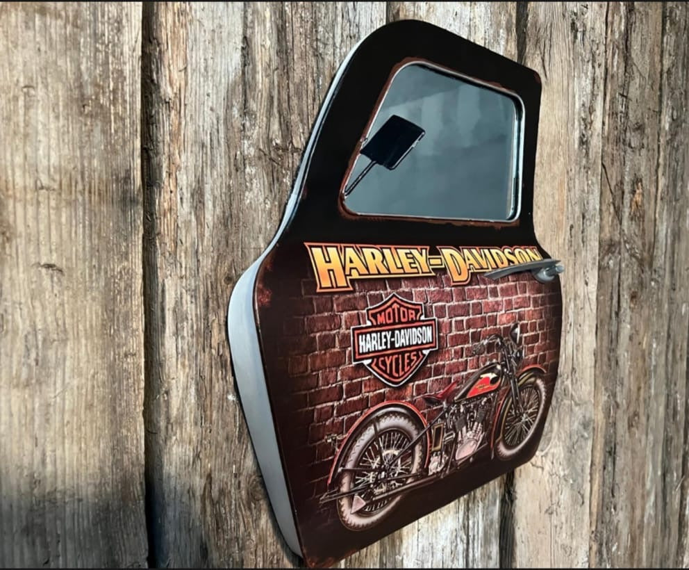 Harley-Davidson Door Panel Wall Art with Mirror