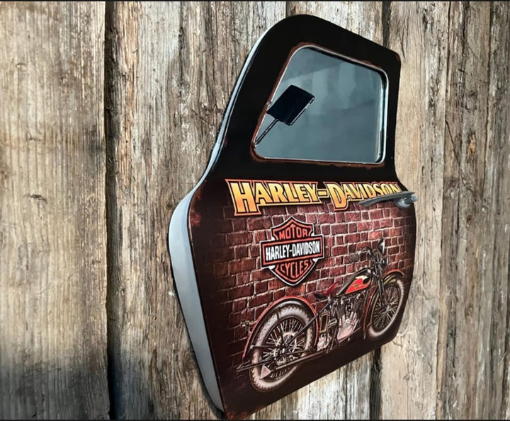 Harley-Davidson Door Panel Wall Art with Mirror