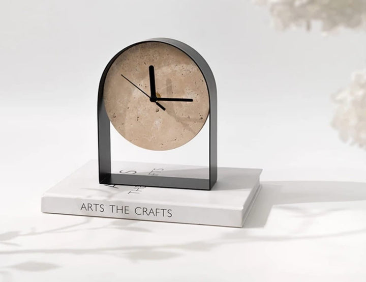 Minimalist Stone Face Table Clock