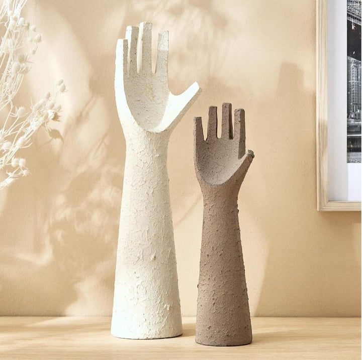 Tall Hand-shaped Sculptures (Pair)