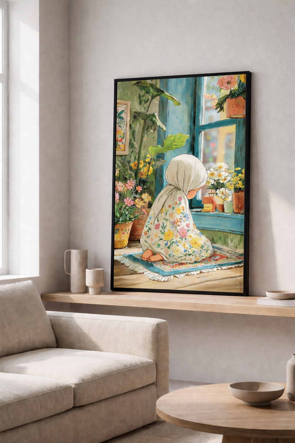 Peaceful Prayer Girl Canvas Art